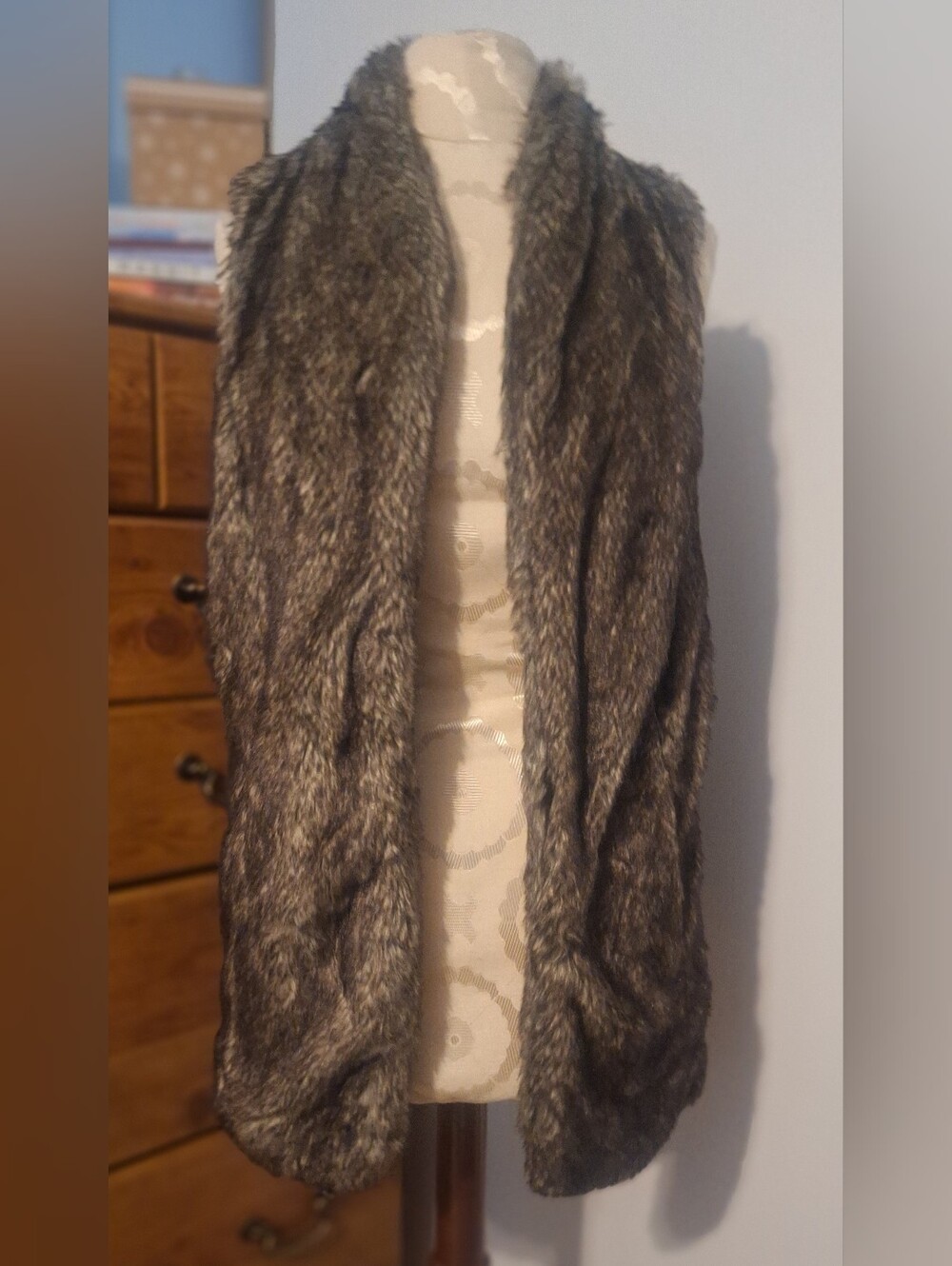 Maurices Faux Fur And Knit Vest